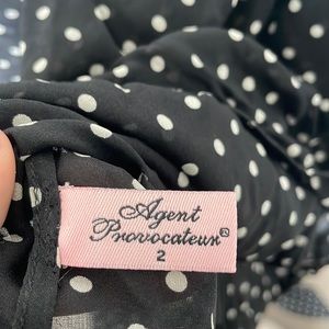 Polka dot one piece blouse
